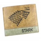 Game of Thrones Cosplay Short Wallet Money Bag Card and Photo Holder Stark House Wolf