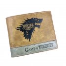 Game of Thrones Cosplay Short Wallet Money Bag Card and Photo Holder Stark House Wolf