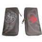 Game Of Thrones House Targaryen Dragon Logo Long Wallet Zipper Coins Money Cards Holder Layers Purse