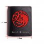 Game Of Thrones House Targaryen Dragon Logo Long Wallet Zipper Coins Money Cards Holder Layers Purse