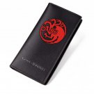 Game Of Thrones House Targaryen Dragon Logo Long Wallet Zipper Coins Money Cards Holder Layers Purse