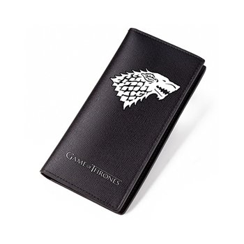 Game Of Thrones House Stark Wolf Logo Long Wallet Zipper Coins Money Cards Holder Layers Purse