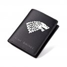 Game Of Thrones House Stark Wolf Logo Long Wallet Zipper Coins Money Cards Holder Layers Purse