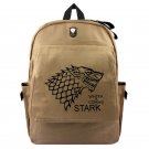 Game of Thrones House Stark Canvas Student School Bag Zipper Laptop Fashion Travel 15''