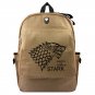 Game of Thrones House Stark Canvas Student School Bag Zipper Laptop Fashion Travel 15''