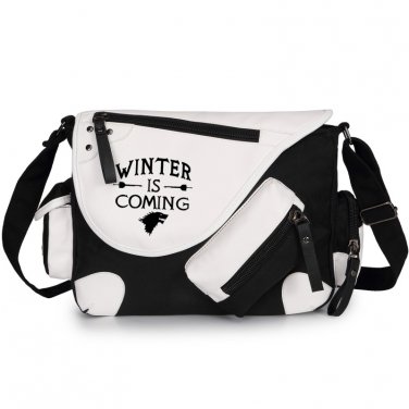 Game of Thrones House Stark Canvas Student School Bag Zipper Laptop Fashion Travel 15''