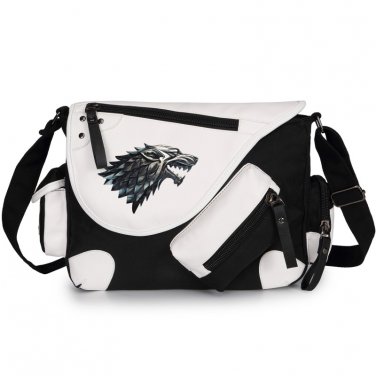 Game of Thrones House Stark Canvas Student School Bag Zipper Laptop Fashion Travel 15''