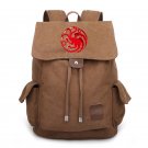 Game of Thrones House Targaryen Canvas Student School Bag Zipper Laptop Fashion Travel