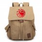 Game of Thrones House Targaryen Canvas Student School Bag Zipper Laptop Fashion Travel
