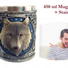 Game of Thrones Coffee Tea Bear Mug Wolf Family Stark