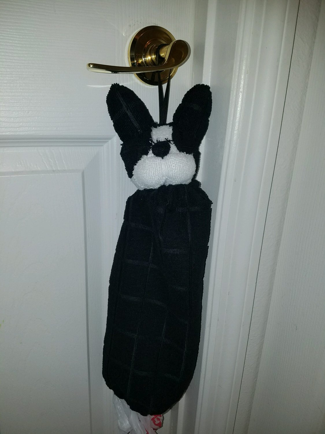 Boston Terrier Plastic Bag Holder Grocery Bag