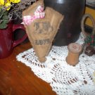 Boston Terrier Primitive Heart Puppy Love