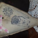 Pug Primitive Heart Ornament Bowl Filler