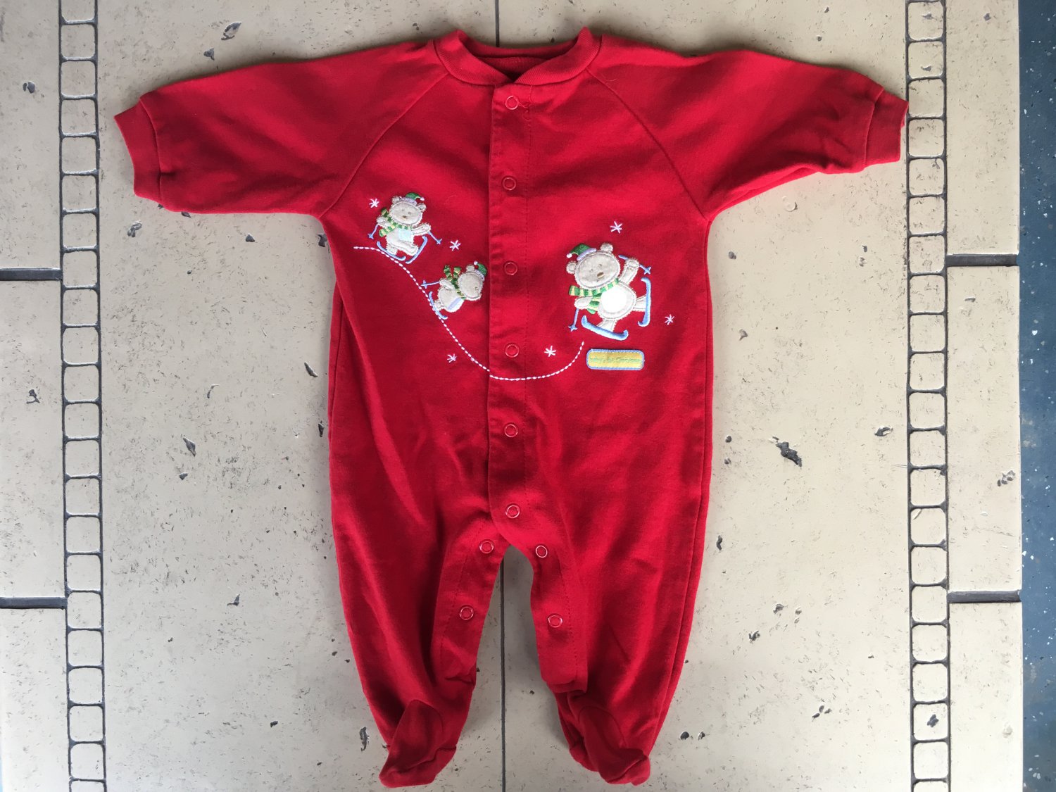 Carter Child of Mine Brand Infant's Red Holiday Sleeper Size 0-3 Months