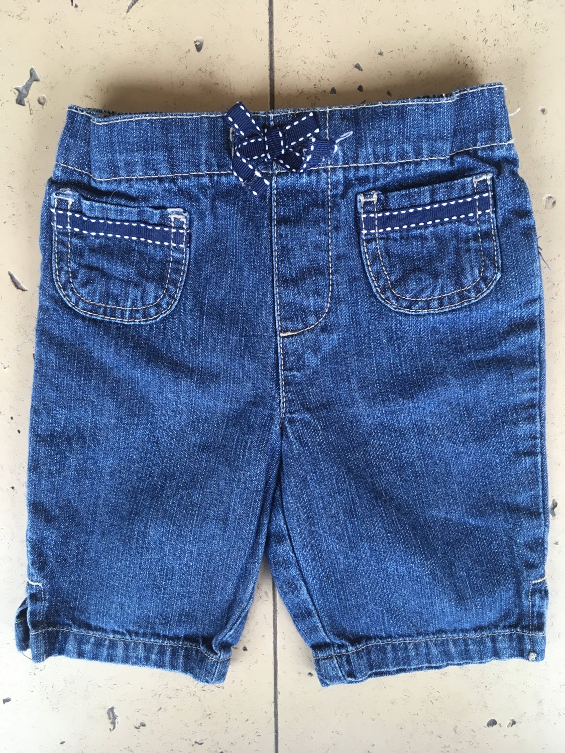 Faded Glory Infant Girls Denim Capris Size 18 Months