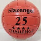 SLAZENGER 25 CHALLENGE MATCH BALL | ORANGE EMBOSS LEATHER SOCCER BALL | WC 1966