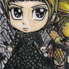 Game of Thrones Cersei Lannister Japan Anime Art Original Sketch Card Drawing ACEO PSC 1/1 by Maia