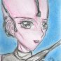 Star Wars Leesub Sirln Japanese Manga Anime Art Original Sketch Card Drawing ACEO PSC 1/1 by Maia