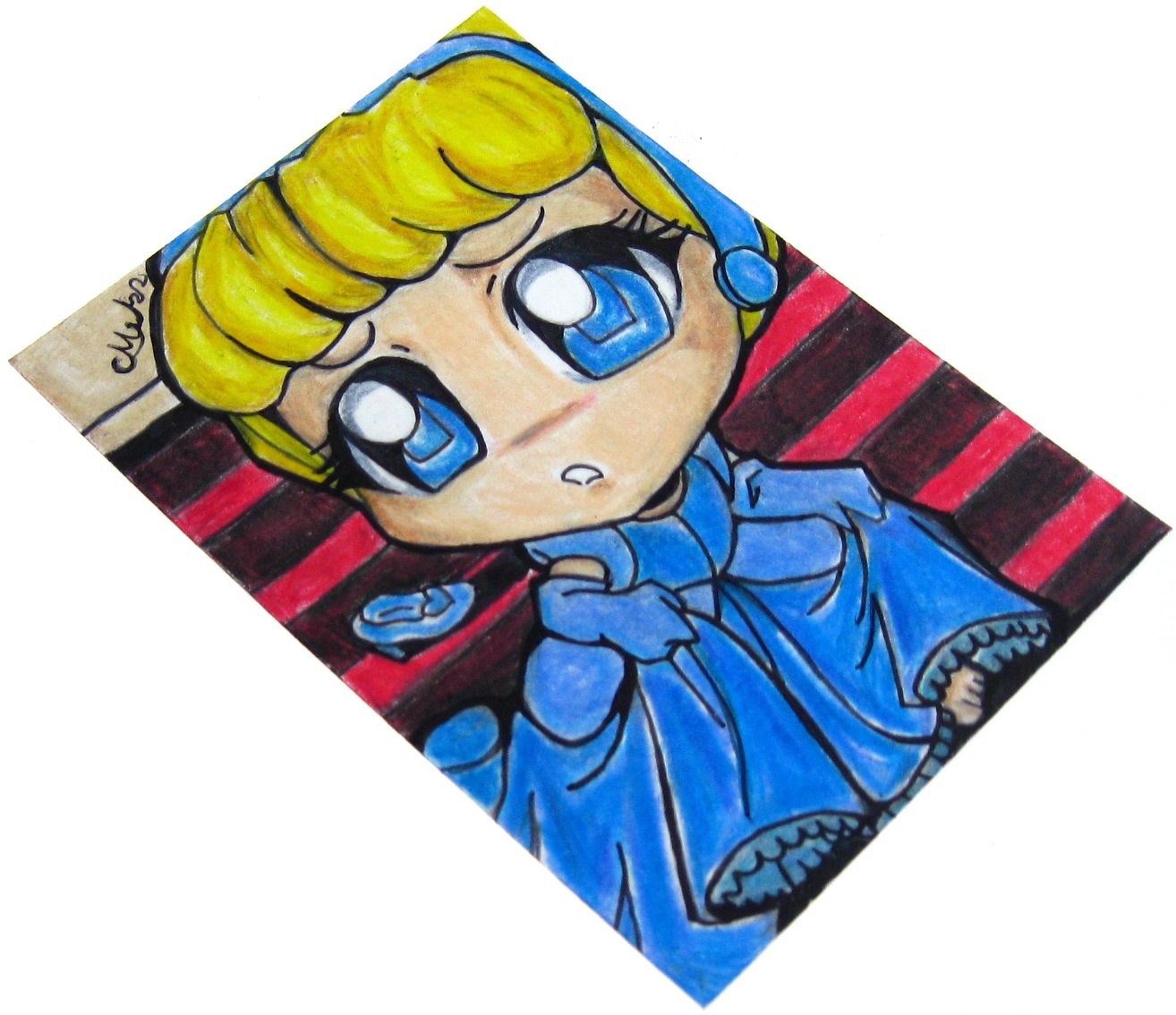 Disney Princess Cinderella Japanese Anime Art Original Sketch Card