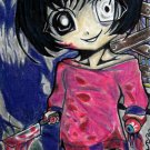 Original Concept Art "Eye On You" Creepy Dark Horror Sketch Card Drawing ACEO PSC 1/1 by Maia