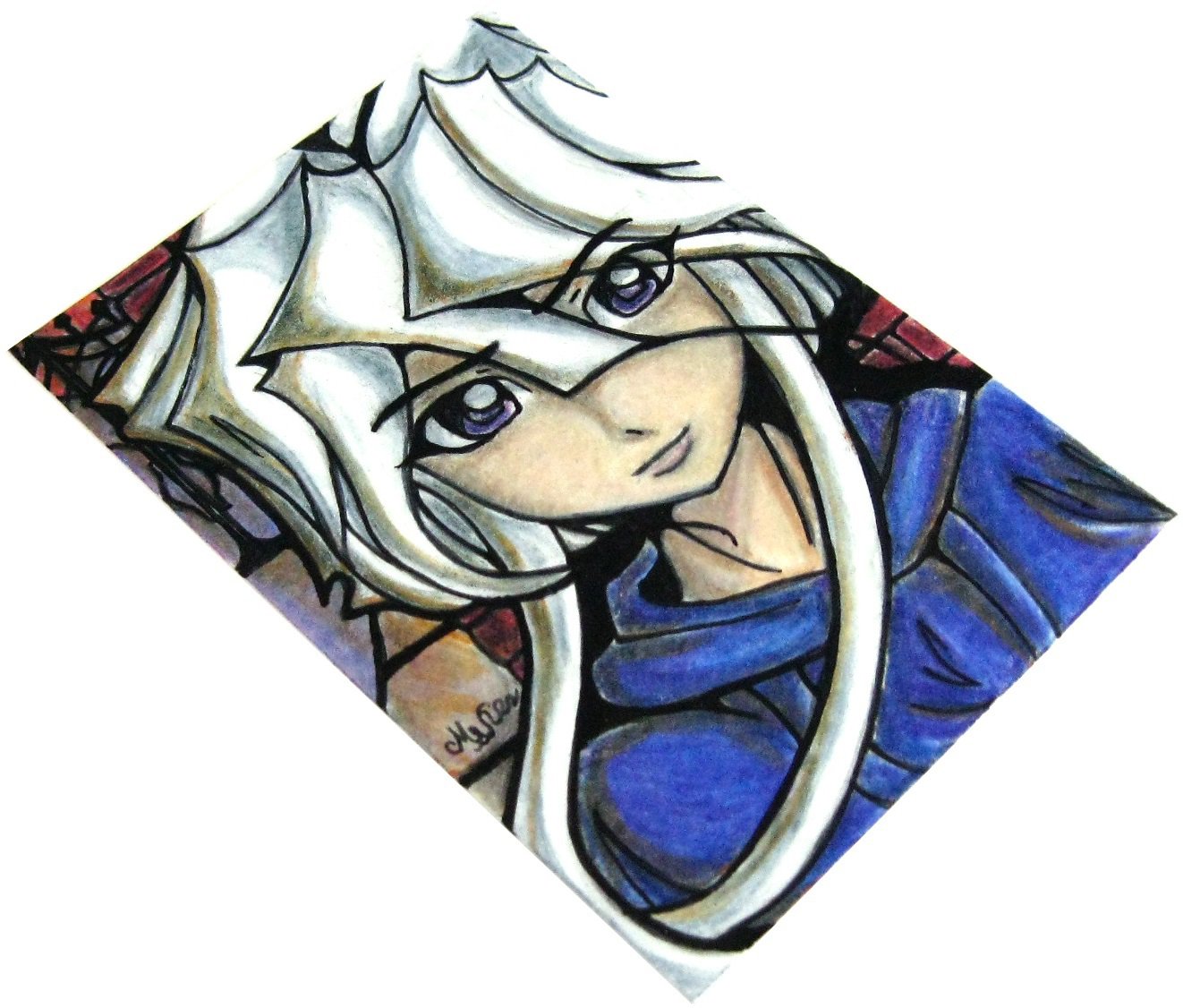 Original Concept Art "Ryoke" Japanese Anime Sketch Card Drawing ACEO