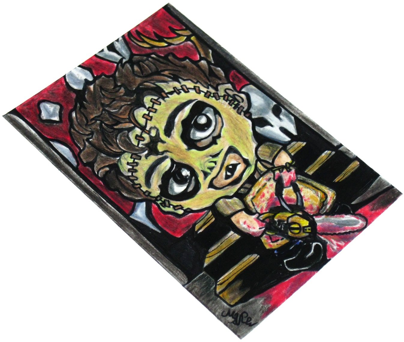 Texas Chainsaw Massacre Leatherface Japanese Anime Original Sketch Card