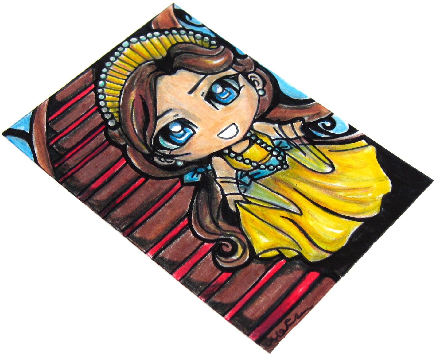 Disney Princess Anastasia Japanese Anime Art Original Sketch Card