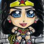 DC Comics Wonder Woman Japanese Anime Original Art Sketch Card Drawing ACEO PSC 1/1 Maia