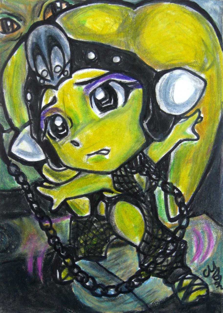 Star Wars Oola Jabba's Slave Dancer Anime Art Original Sketch Card Drawing ACEO PSC 1/1 by Maia