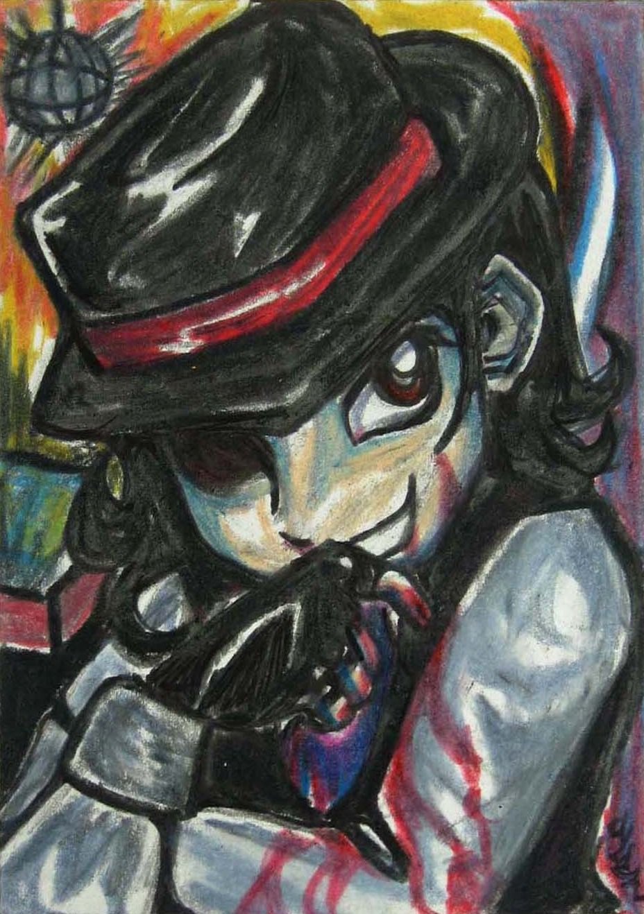 Original Concept Art "Twinkles" Creepy Dark Horror Sketch Card Drawing ACEO PSC 1/1 by Maia