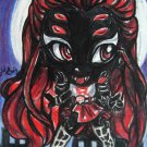 Monster High Wydowna Spider Japanese Anime Original Sketch Card Drawing ACEO PSC 1/1 by Maia