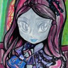 Monster High Kiyomi Haunterly Japanese Anime Original Sketch Card Drawing ACEO PSC 1/1 by Maia