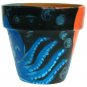 Hand Painted Terra Cotta Planter Pot Cute Octopus Ocean SunSet Scenery One of a Kind OOAK  by Maia