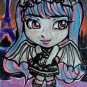 Monster High Rochelle Goyle Gargoyle Japanese Anime Original Sketch Card Drawing ACEO PSC 1/1 Maia