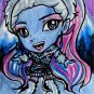Monster High Abbey Bominable Japanese Anime Original Sketch Card Drawing ACEO PSC 1/1 Maia