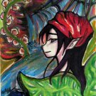 Original Concept Art BABY BREATH Dark Japanese Anime Sketch Card ACEO PSC 1/1 by Maia