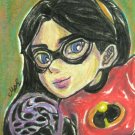 Disney The Incredibles Violet Original Anime Art Sketch Card Drawing ACEO PSC 1/1 Maia