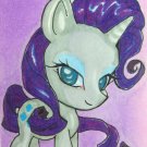 My Little Pony Rarity Unicorn Original Anime Art Sketch Card Drawing ACEO PSC 1/1 by Maia