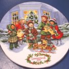 1991 Perfect Harmony Avon Christmas plate children carolers porcelain china 22K gold trim, box