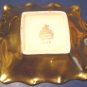 Pickard china painted floral pattern gold overlay porcelain dish ash tray ashtray bowl