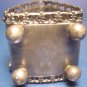 Victorian silverplate napkin ring wishbone figural antique silver plate large holder Best Wishes