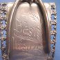 Victorian silverplate napkin ring wishbone figural antique silver plate large holder Best Wishes