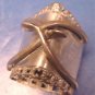 Victorian silverplate napkin ring wishbone figural antique silver plate large holder Best Wishes