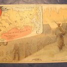 Arbuckle Ariosa Coffee trade card 1889 advertising antique Victorian Siberia map guards convicts