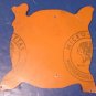 Brass metal world globe art deco printing plate vintage Investors Life Reserve Kansas printers type