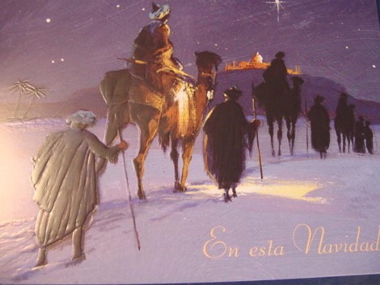 Spanish Christmas greeting cards Holiday wise men En Esta Navidad 18