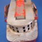 Tin Litho toy boat vintage river paddle wheel steam candle powered metal ship 1940s 1950s 9.5 inch