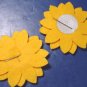 Kansas Elks vintage metal pin 2 pinback buttons yellow felt sunflowers BPOE Order of Elks fraternal
