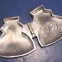 Antique pewter ice cream mold G.W. hatchet figural 243 George Washington metal kitchen mould hinged