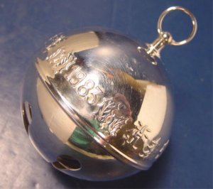 1983 Wallace silverplate silversmiths bell silver candle bells Christmas ornament 13th annual